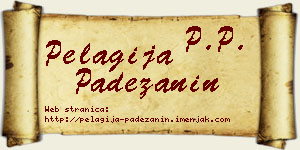 Pelagija Padežanin vizit kartica